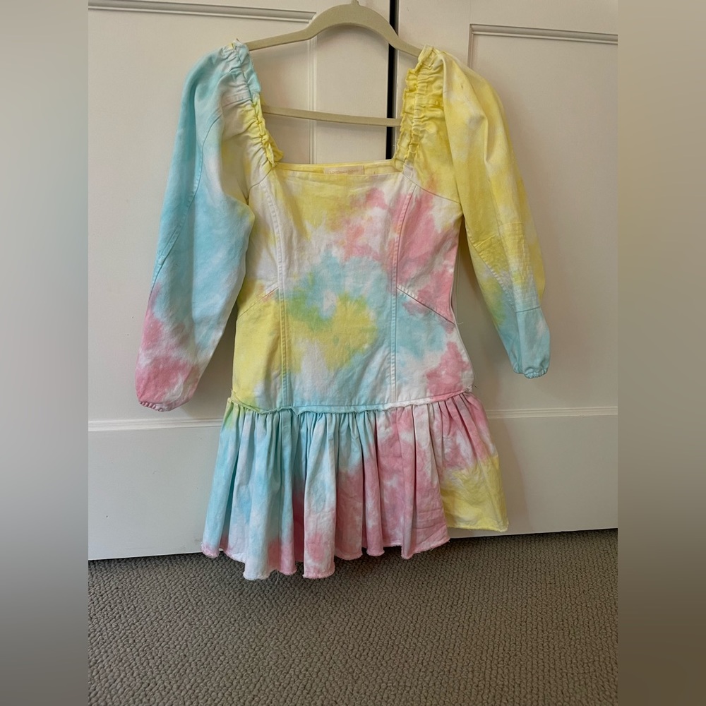 Loveshackfancy chai mini dress